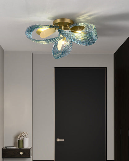 Diff Peacock Leaf Glass Chandelier-DF2213