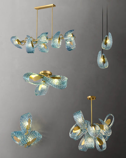 Diff Peacock Leaf Glass Chandelier-DF2213