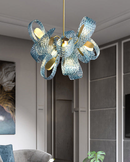 Diff Peacock Leaf Glass Chandelier-DF2213