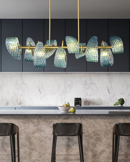 Diff Peacock Leaf Glass Chandelier-DF2213