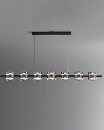Diff Glass Brass Linear Chandelier-DF2219A