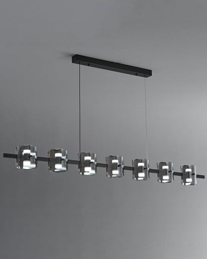 Diff Glass Brass Linear Chandelier-DF2219A
