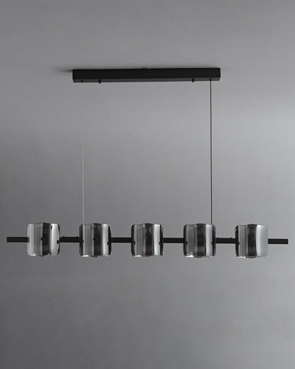 Diff Glass Brass Linear Chandelier-DF2219A