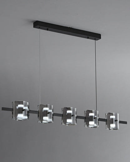 Diff Glass Brass Linear Chandelier-DF2219A
