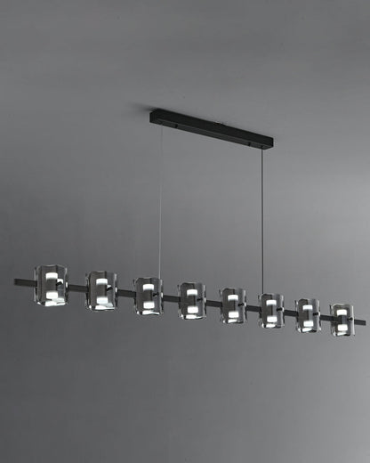 Diff Glass Brass Linear Chandelier-DF2219A