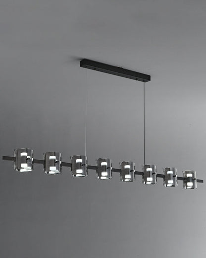 Diff Glass Brass Linear Chandelier-DF2219A