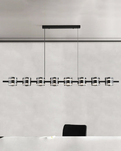 Diff Glass Brass Linear Chandelier-DF2219A