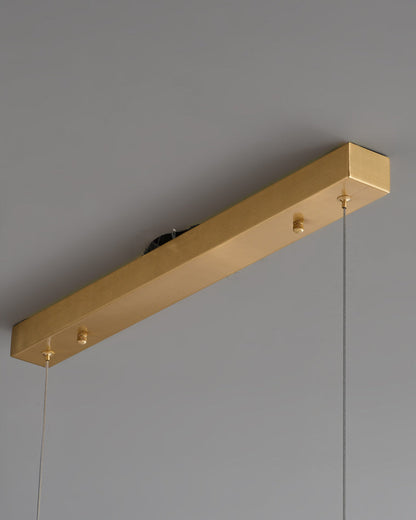 Diff Glass Brass Linear Chandelier-DF2219A