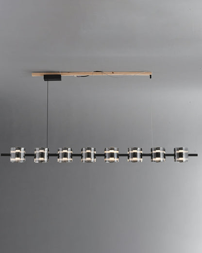 Diff Glass Brass Linear Chandelier-DF2219B