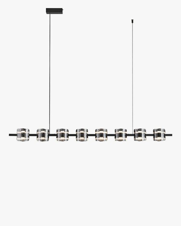 Diff Glass Brass Linear Chandelier-DF2219B