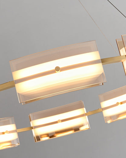 Diff Tiered Circles Glass Chandelier-DF2220