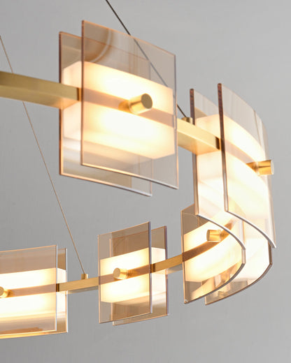 Diff Tiered Circles Glass Chandelier-DF2220
