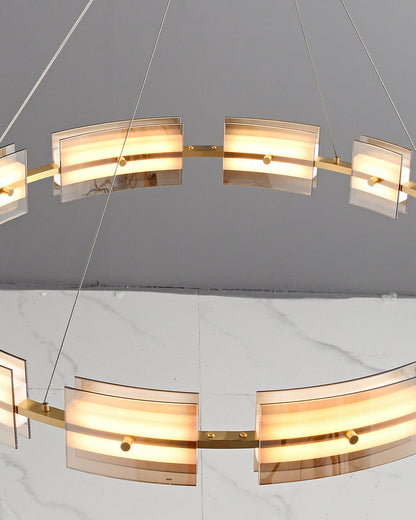 Diff Tiered Circles Glass Chandelier-DF2220
