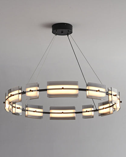 Diff Tiered Circles Glass Chandelier-DF2220