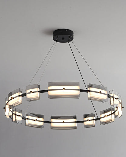 Diff Tiered Circles Glass Chandelier-DF2220