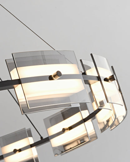 Diff Tiered Circles Glass Chandelier-DF2220
