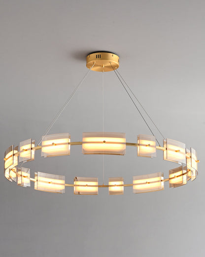 Diff Tiered Circles Glass Chandelier-DF2220