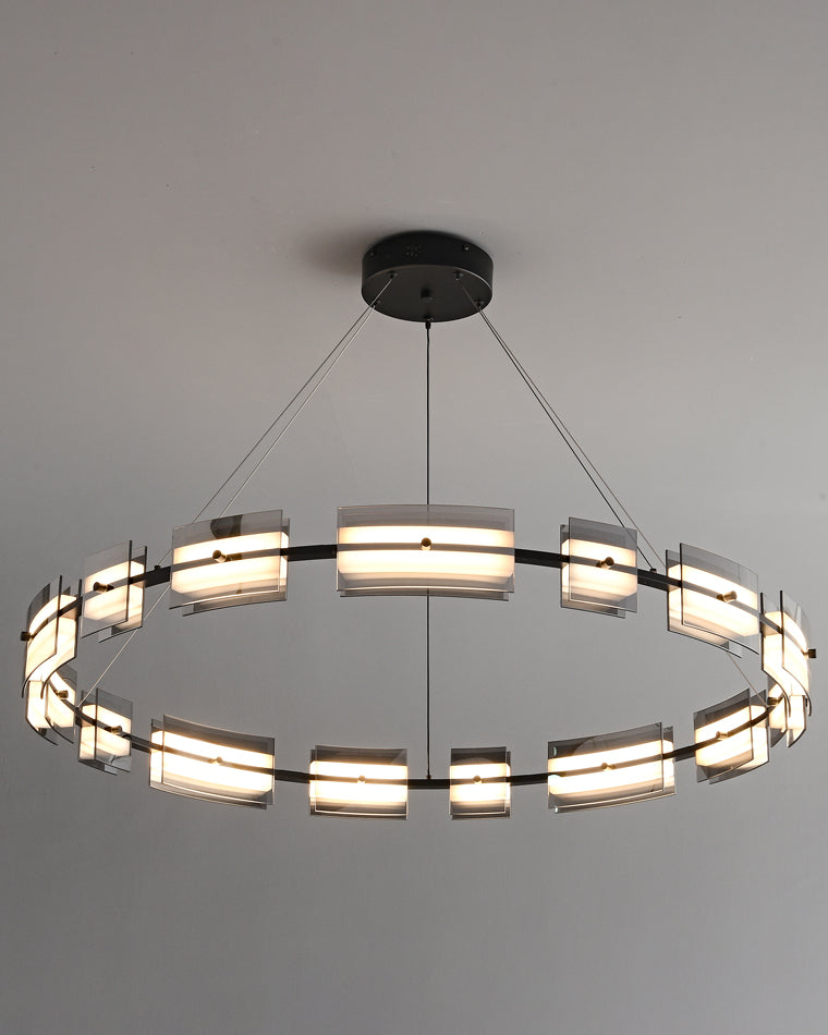 Diff Tiered Circles Glass Chandelier-DF2220