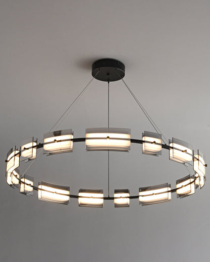 Diff Tiered Circles Glass Chandelier-DF2220