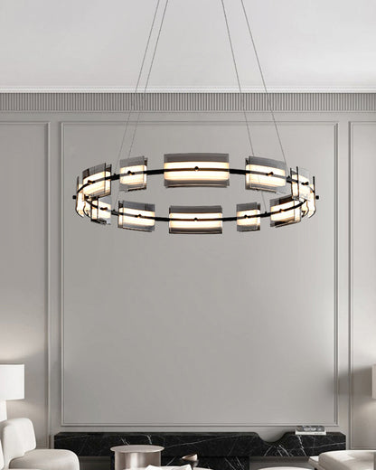 Diff Tiered Circles Glass Chandelier-DF2220