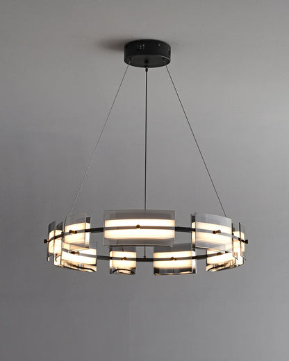 Diff Tiered Circles Glass Chandelier-DF2220