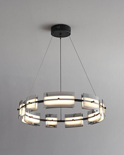 Diff Tiered Circles Glass Chandelier-DF2220