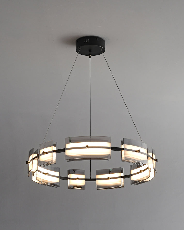Diff Tiered Circles Glass Chandelier-DF2220
