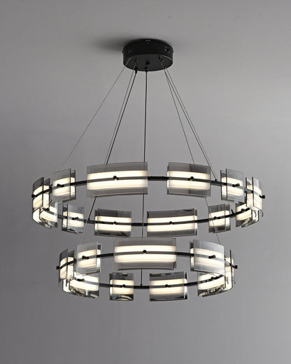 Diff Tiered Circles Glass Chandelier-DF2220