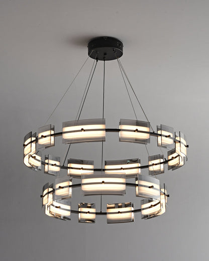 Diff Tiered Circles Glass Chandelier-DF2220