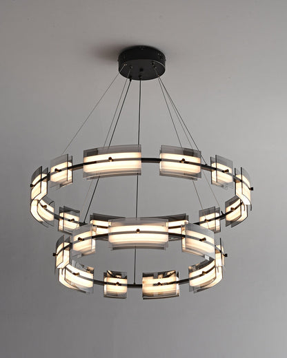 Diff Tiered Circles Glass Chandelier-DF2220