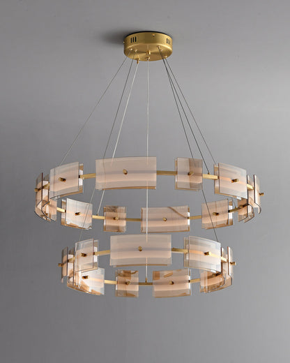 Diff Tiered Circles Glass Chandelier-DF2220