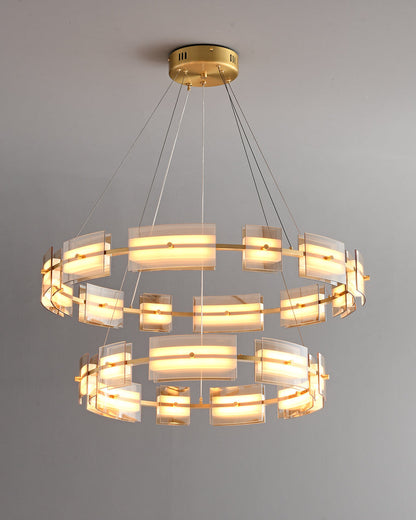 Diff Tiered Circles Glass Chandelier-DF2220