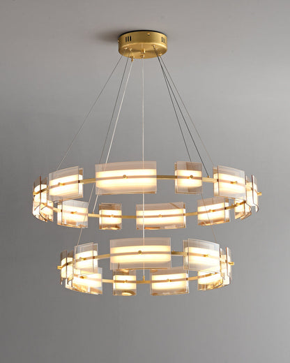 Diff Tiered Circles Glass Chandelier-DF2220