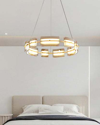 Diff Tiered Circles Glass Chandelier-DF2220
