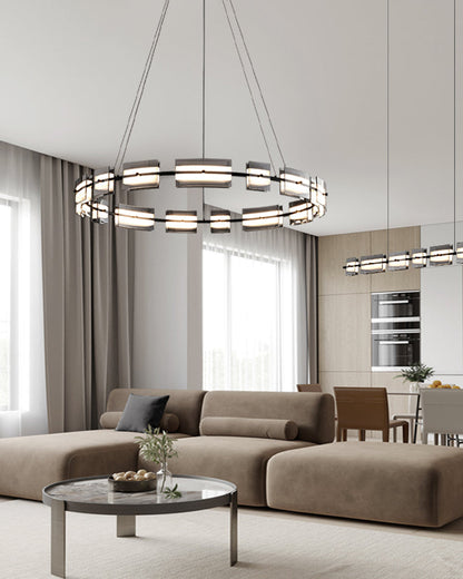 Diff Tiered Circles Glass Chandelier-DF2220