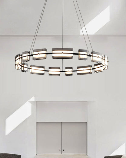 Diff Tiered Circles Glass Chandelier-DF2220