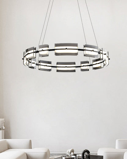 Diff Tiered Circles Glass Chandelier-DF2220