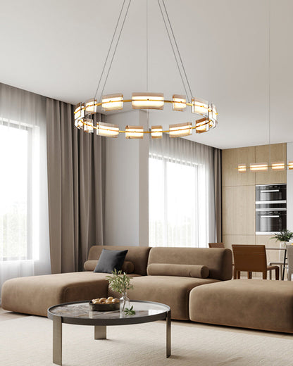 Diff Tiered Circles Glass Chandelier-DF2220