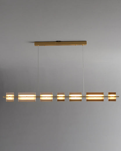Diff Amber/Smoked Glass Linear Chandelier-DF2221