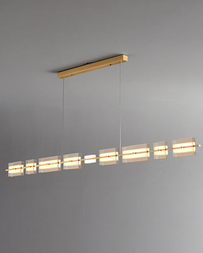 Diff Amber/Smoked Glass Linear Chandelier-DF2221
