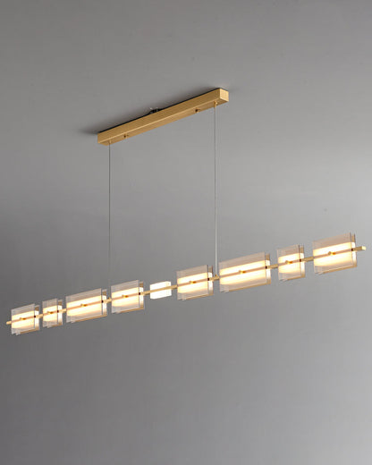 Diff Amber/Smoked Glass Linear Chandelier-DF2221