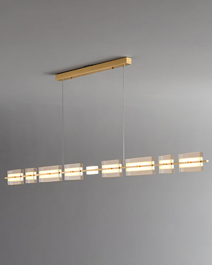 Diff Amber/Smoked Glass Linear Chandelier-DF2221