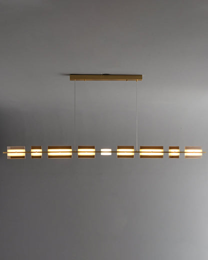 Diff Amber/Smoked Glass Linear Chandelier-DF2221