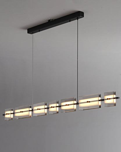 Diff Amber/Smoked Glass Linear Chandelier-DF2221