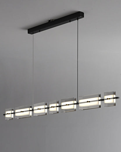 Diff Amber/Smoked Glass Linear Chandelier-DF2221