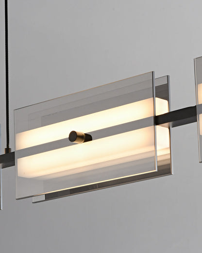 Diff Amber/Smoked Glass Linear Chandelier-DF2221