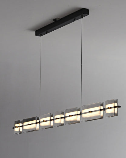 Diff Amber/Smoked Glass Linear Chandelier-DF2221