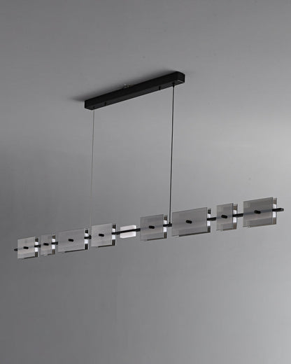 Diff Amber/Smoked Glass Linear Chandelier-DF2221