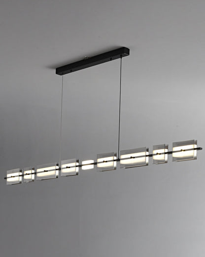 Diff Amber/Smoked Glass Linear Chandelier-DF2221