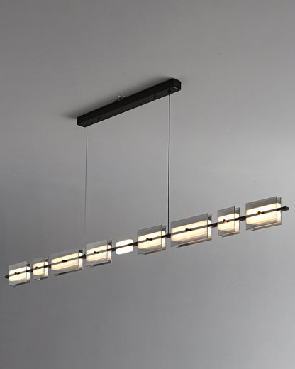 Diff Amber/Smoked Glass Linear Chandelier-DF2221